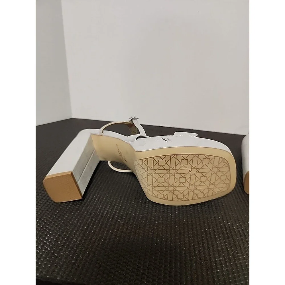 Jewel Badgley Mischka Women's Valencia Square Toe Evening Platform Sandals Sz8.5